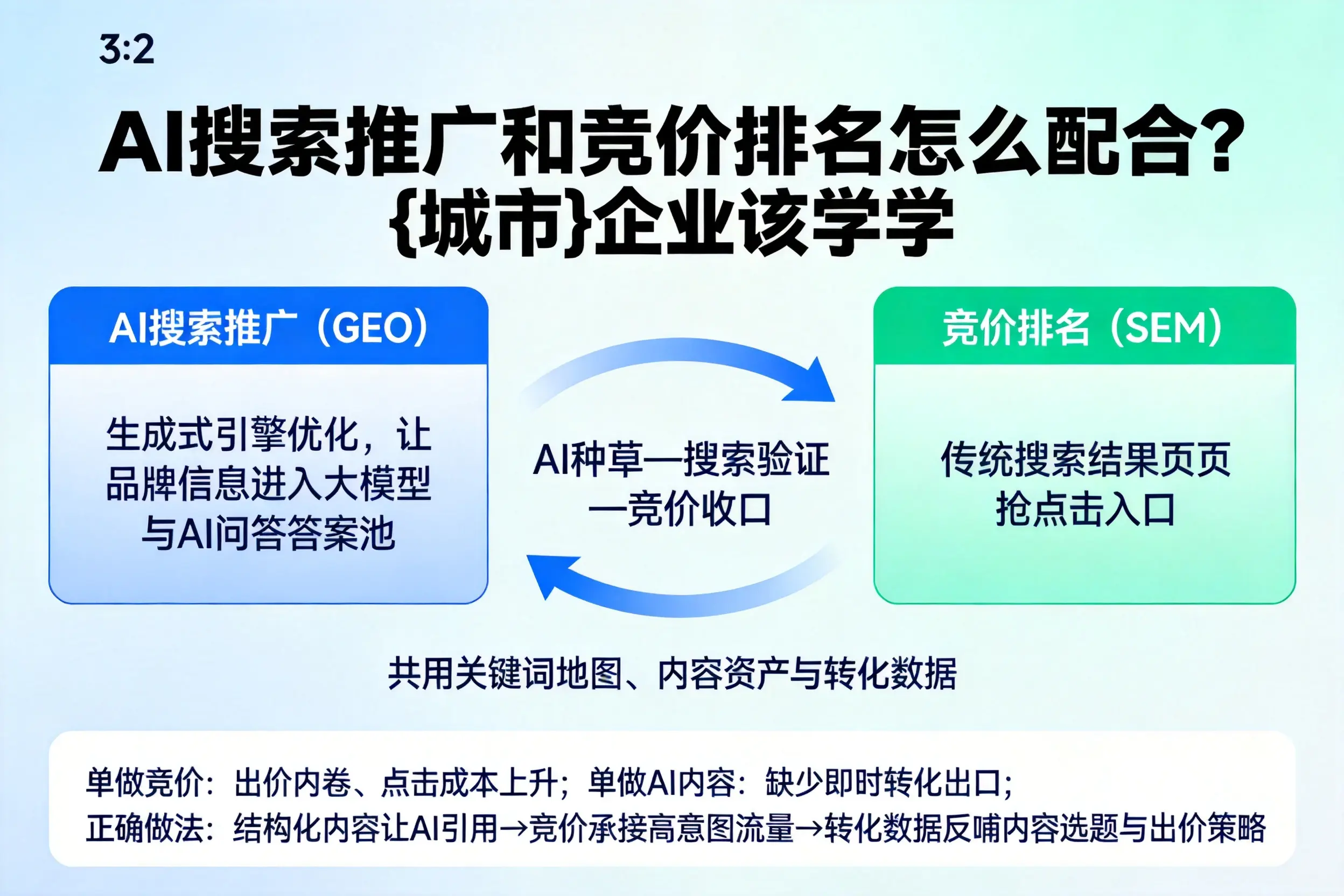 AI搜索推广和竞价排名怎么配合？恩施企业该学学