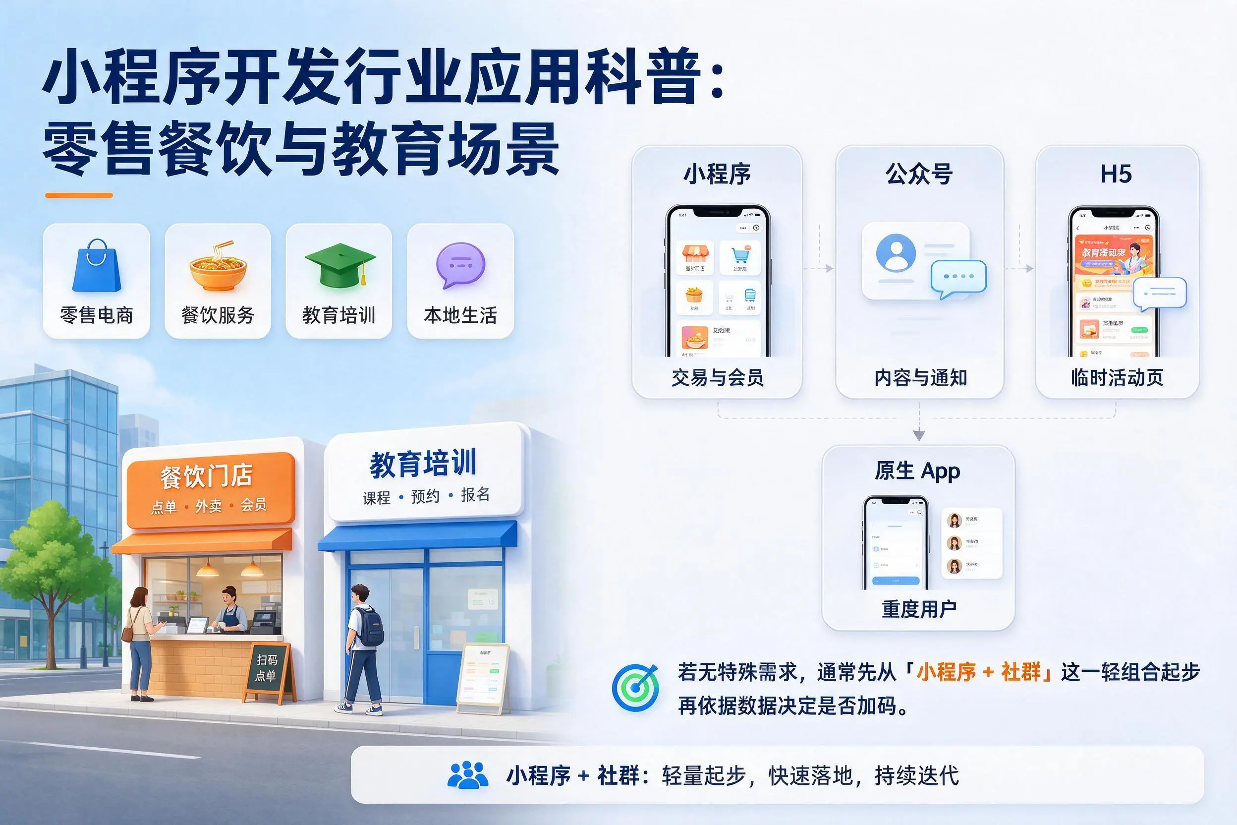 恩施小程序开发行业应用科普:零售餐饮与教育场景