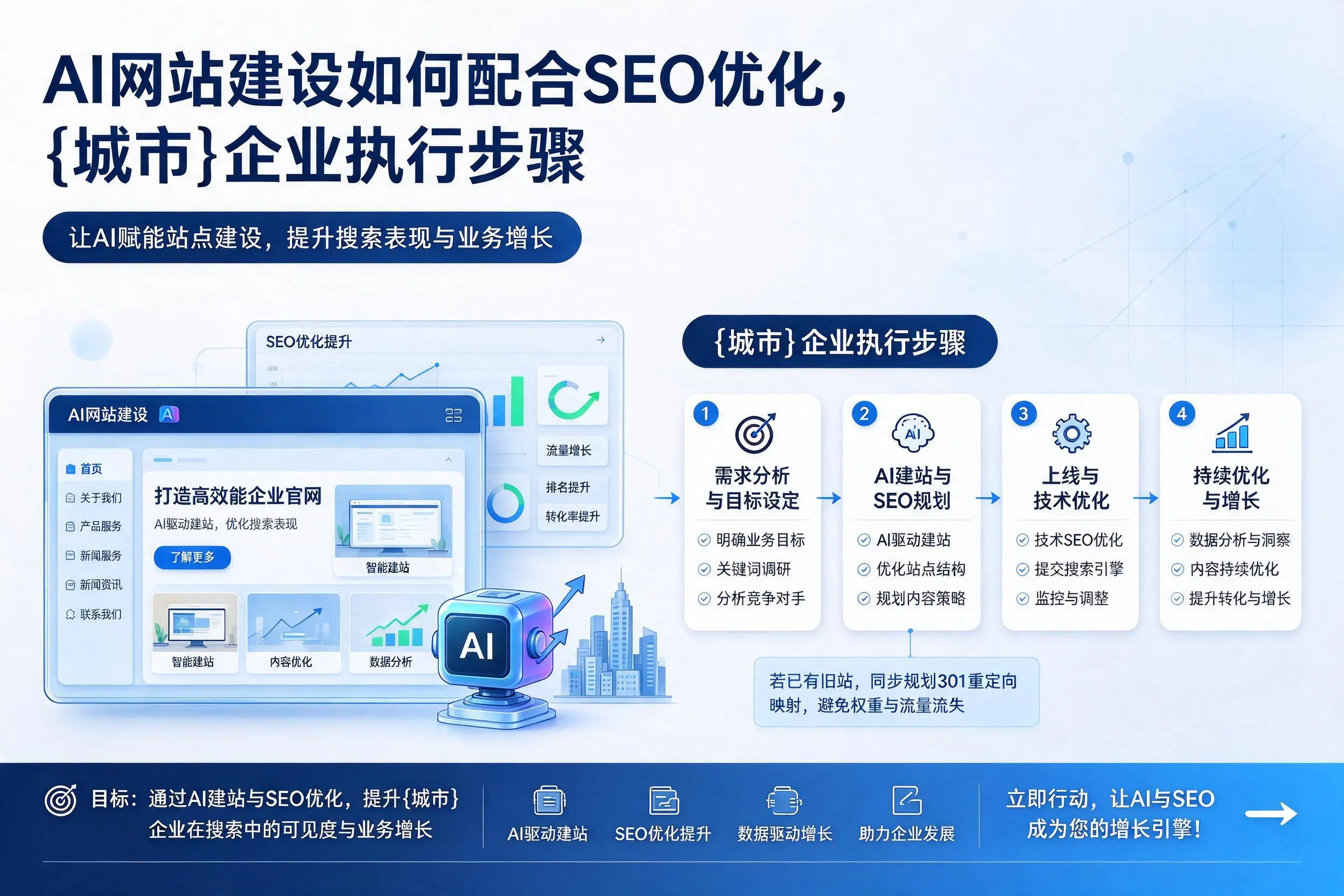 AI网站建设如何配合SEO优化，恩施企业执行步骤