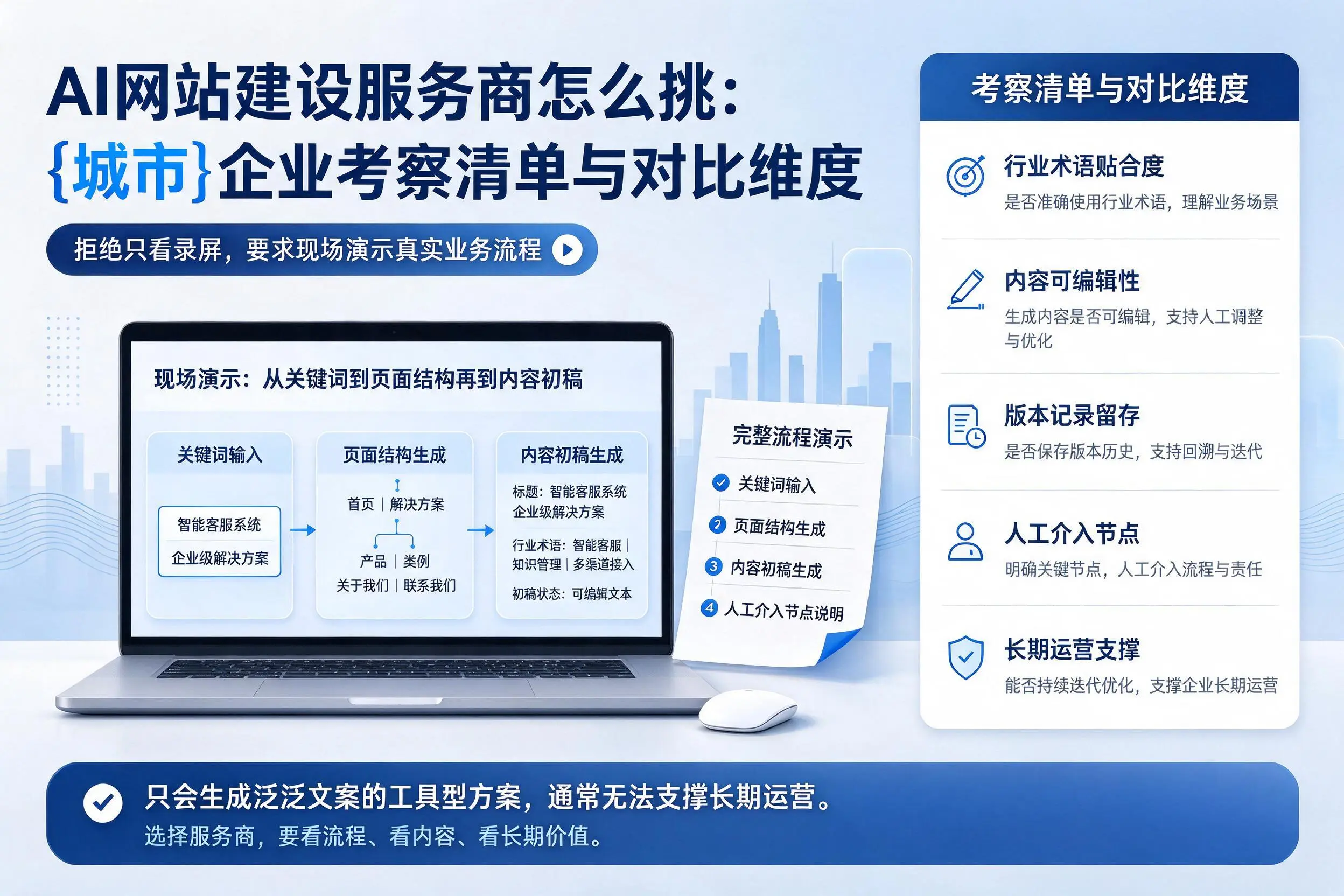 AI网站建设服务商怎么挑：恩施企业考察清单与对比维度