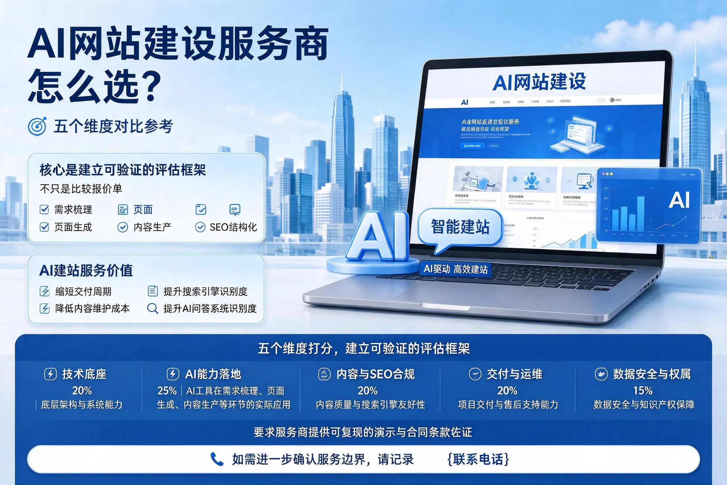 恩施AI网站建设服务商怎么选？五个维度对比参考